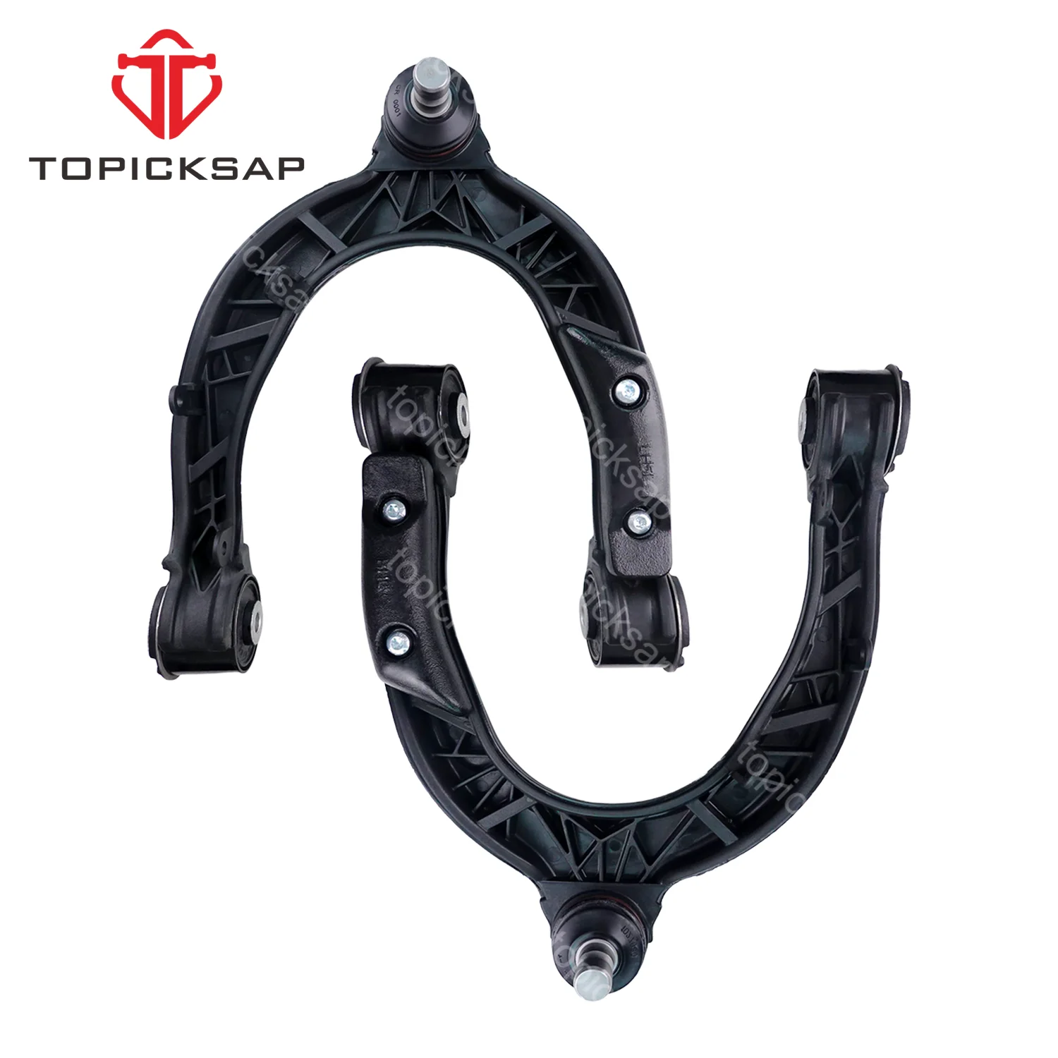 TOPICKSAP Pair Front Upper U-Type Control Arm Suspension 2pcs Kit for Tesla Model 3 5JY3 Model Y 5YJY 2017 - 2026 1044321-00-G