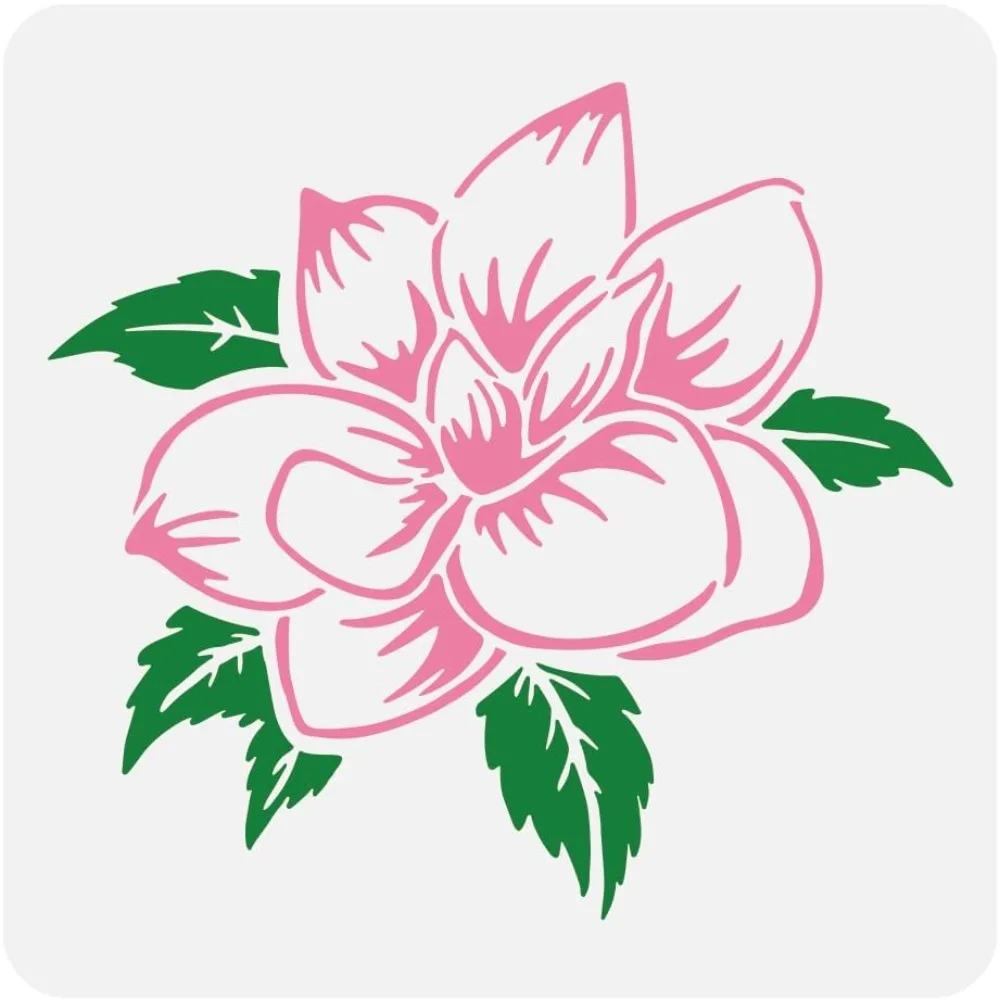 

PET Hollow Out Drawing Painting Stencils for DIY Scrapbook Photo Album Flower 30x30cm
