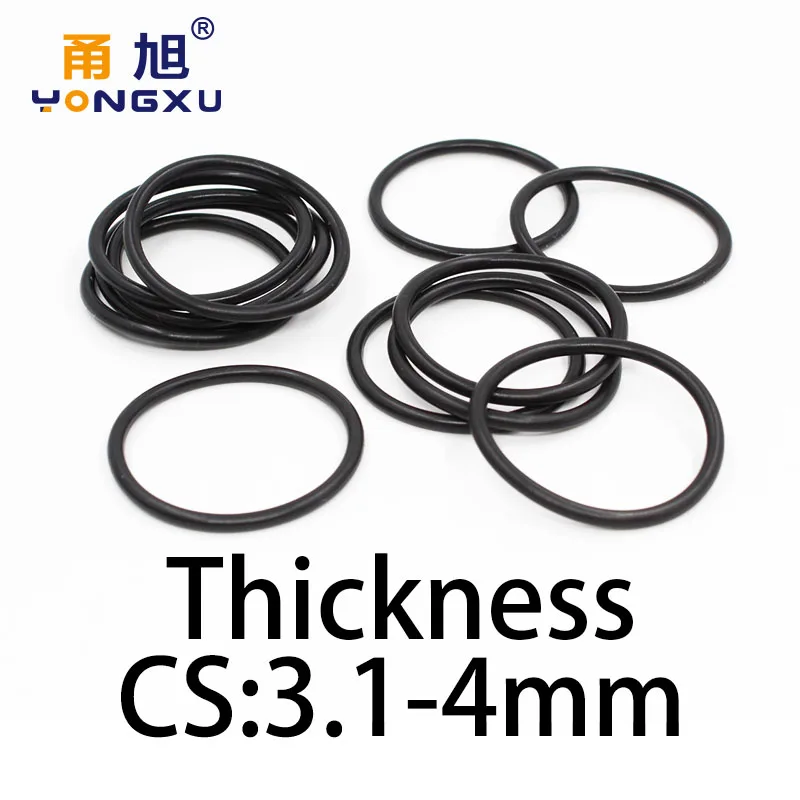 O-ring thickness 3.1/4mm CS NBR Nitrile sealing temperature resistant gasket rubber ring complete in specifications.-.