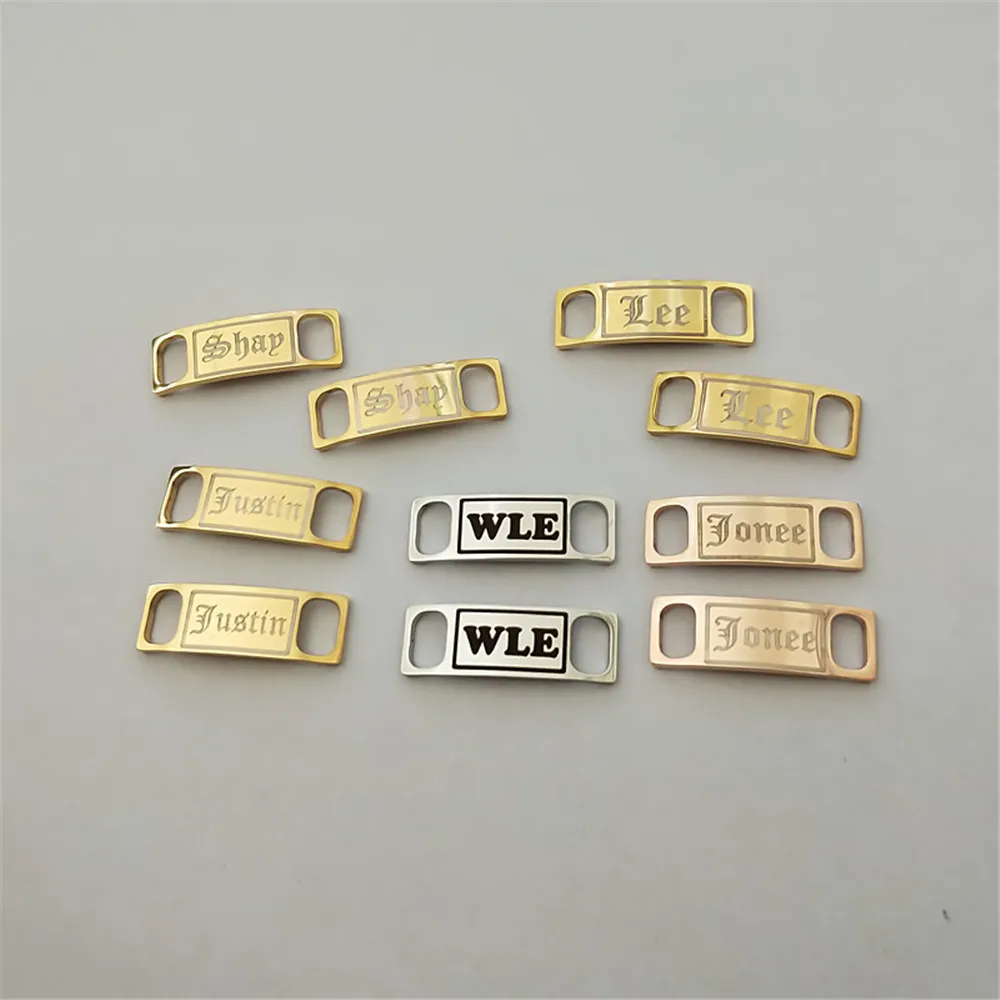 

Custom Name Logo Shoe Buckle Foot Jewelry Personalized Engrave Nameplate Shoe-Buckle Men Women Fashion Sneakers Tag