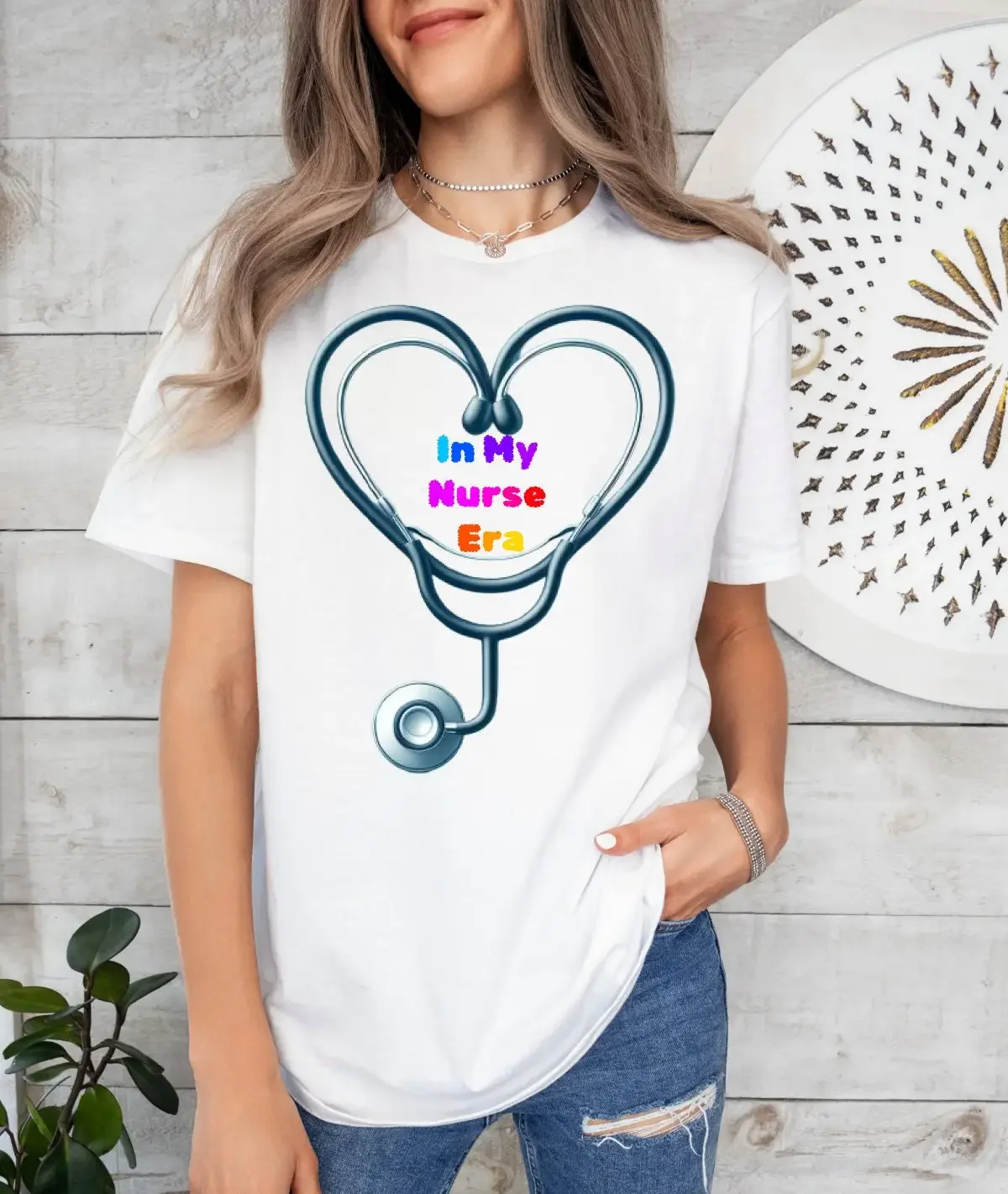 In My Nurse Era T Shirt Funny Stethoscope Appreciation For Softstyle