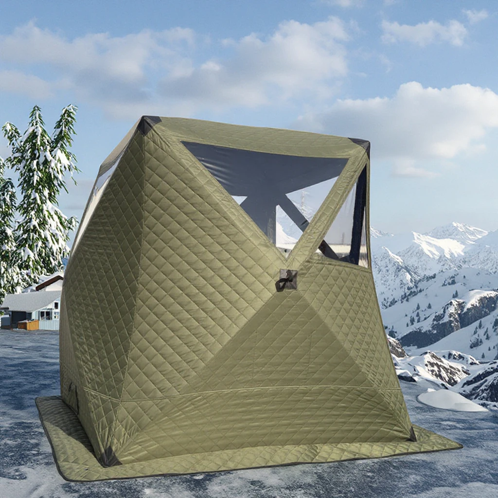 Portable Modern Outdoor Waterproof Sauna Tent With Wet Steam Function Ice Fishing Sauna Tent With Stove Made Of Acrylic