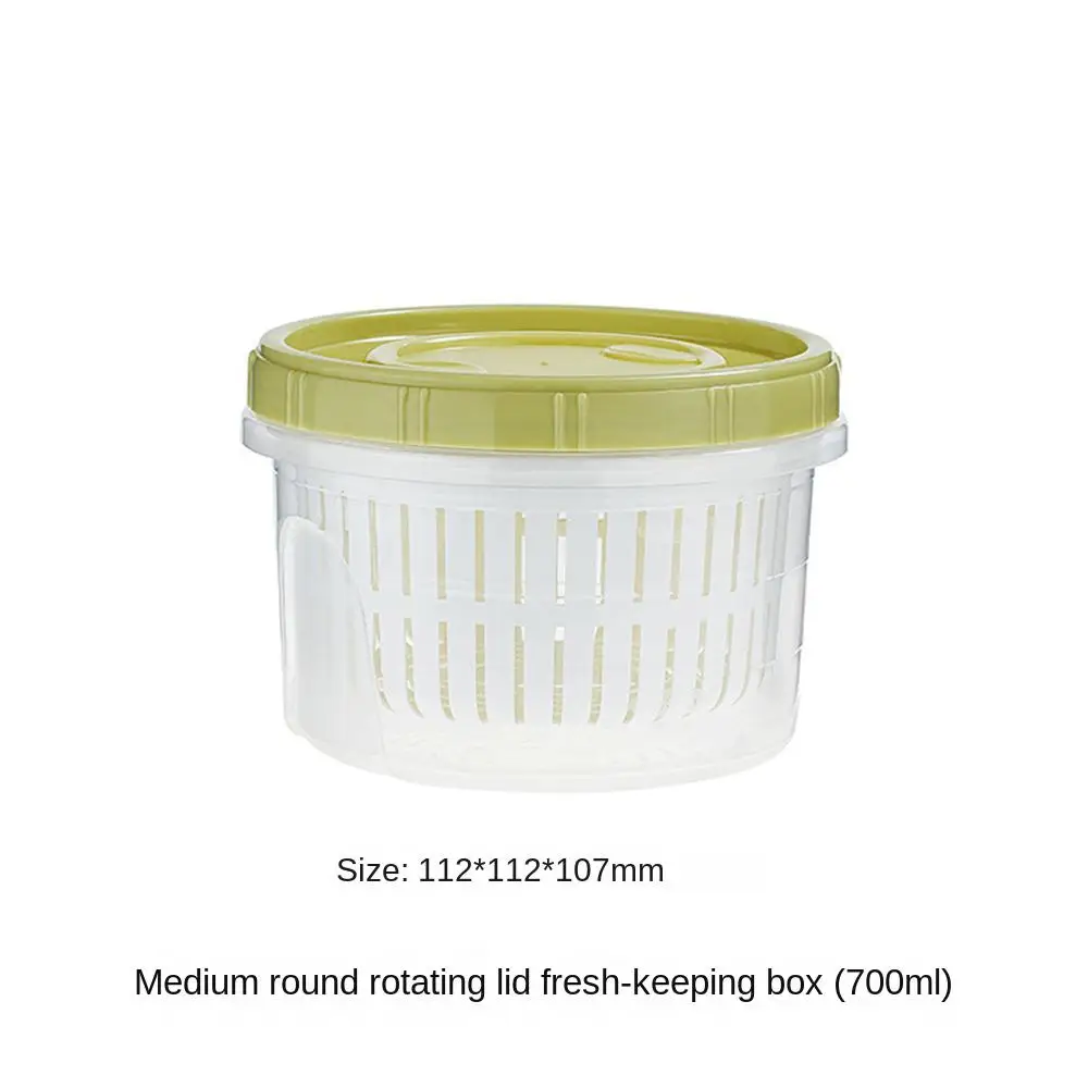 Plastic Refrigerator Storage Box Fresh-keeping Drain Basket Fridge Organizer Modern Minimalist Fruit Boxes Refrigerator Storage