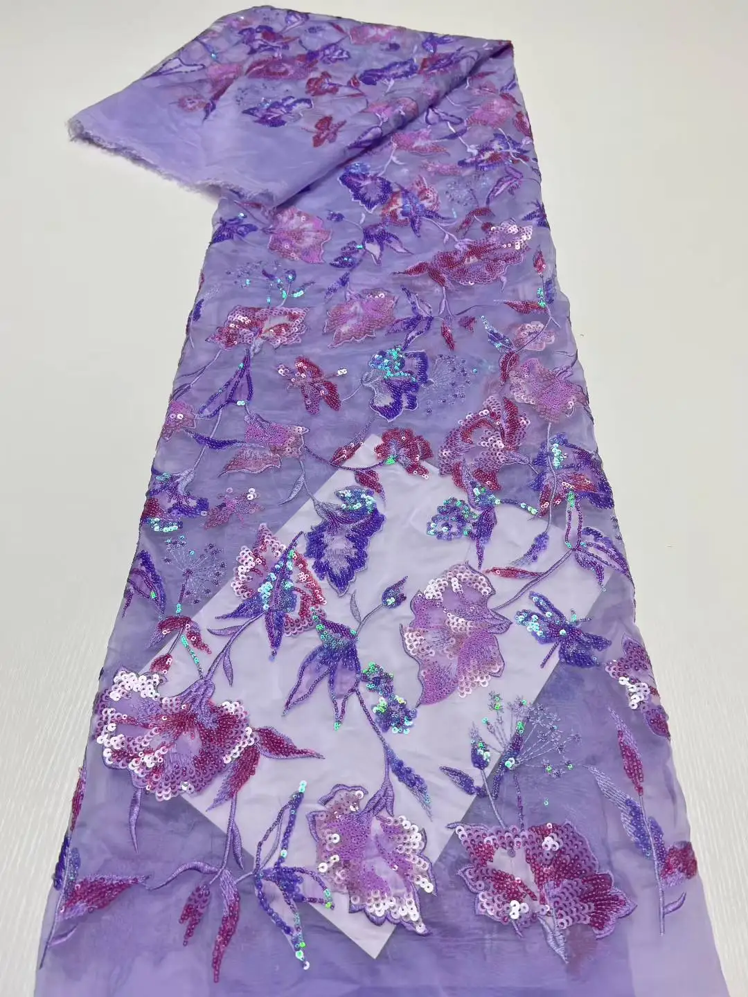 

African Lace Fabric Embroidery Sequins Nigerian Bridal 2025 High Quality French Tulle Lace Fabric For Wedding Party Dress Women