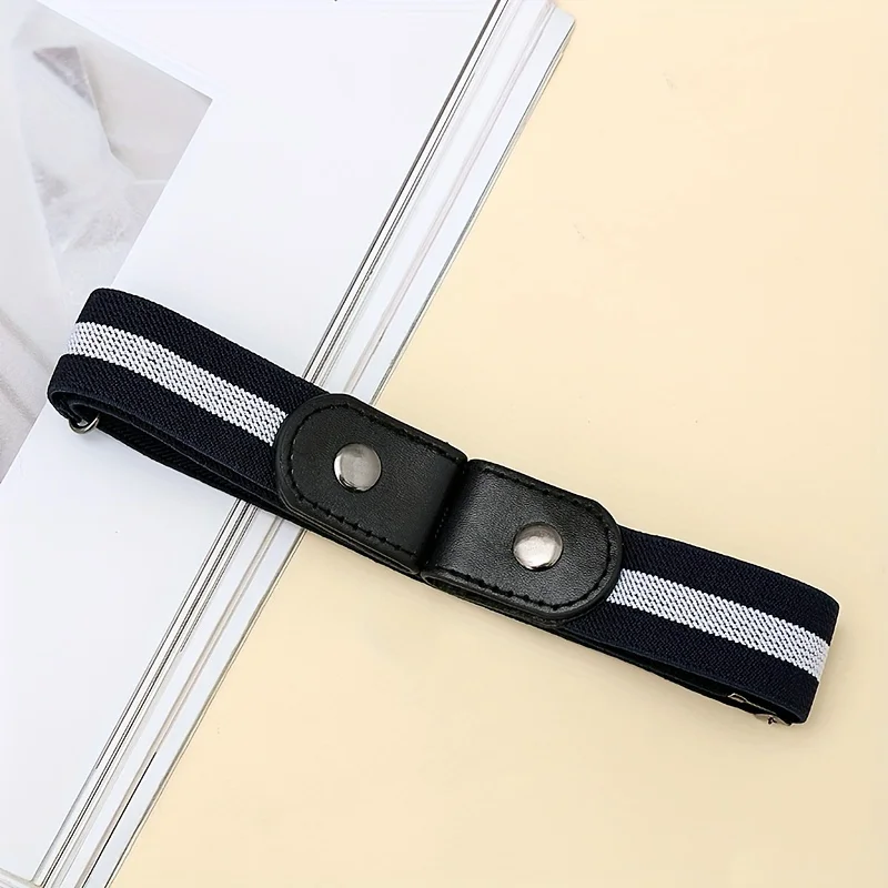 1pcs Monochrome Invisible Belt Seamless Lazy Elastic Waist Belt Versatile Jeans Belts For Women & Men