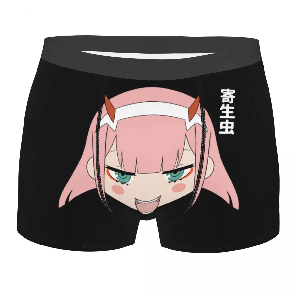 Custom Kawaii Zero Two Underwear Men Stretch Darling In The Franxx Anime Boxer slip Shorts mutandine mutande morbide per Homme