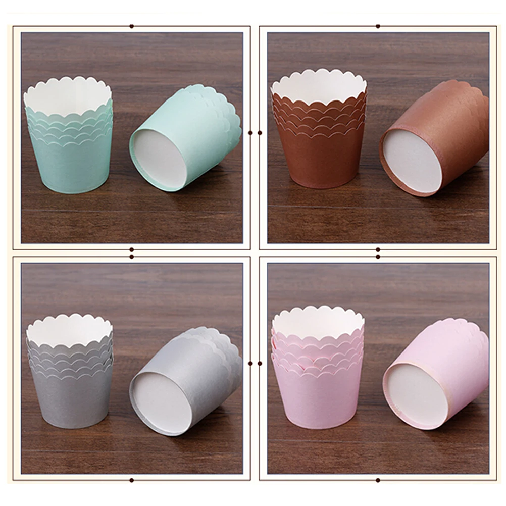 

24 pcs Cake Cups Cupcake Wrappers Bright Color Paper Muffin Liners Flexible Non Stick Perfect for Parties Weddings Baby Showers