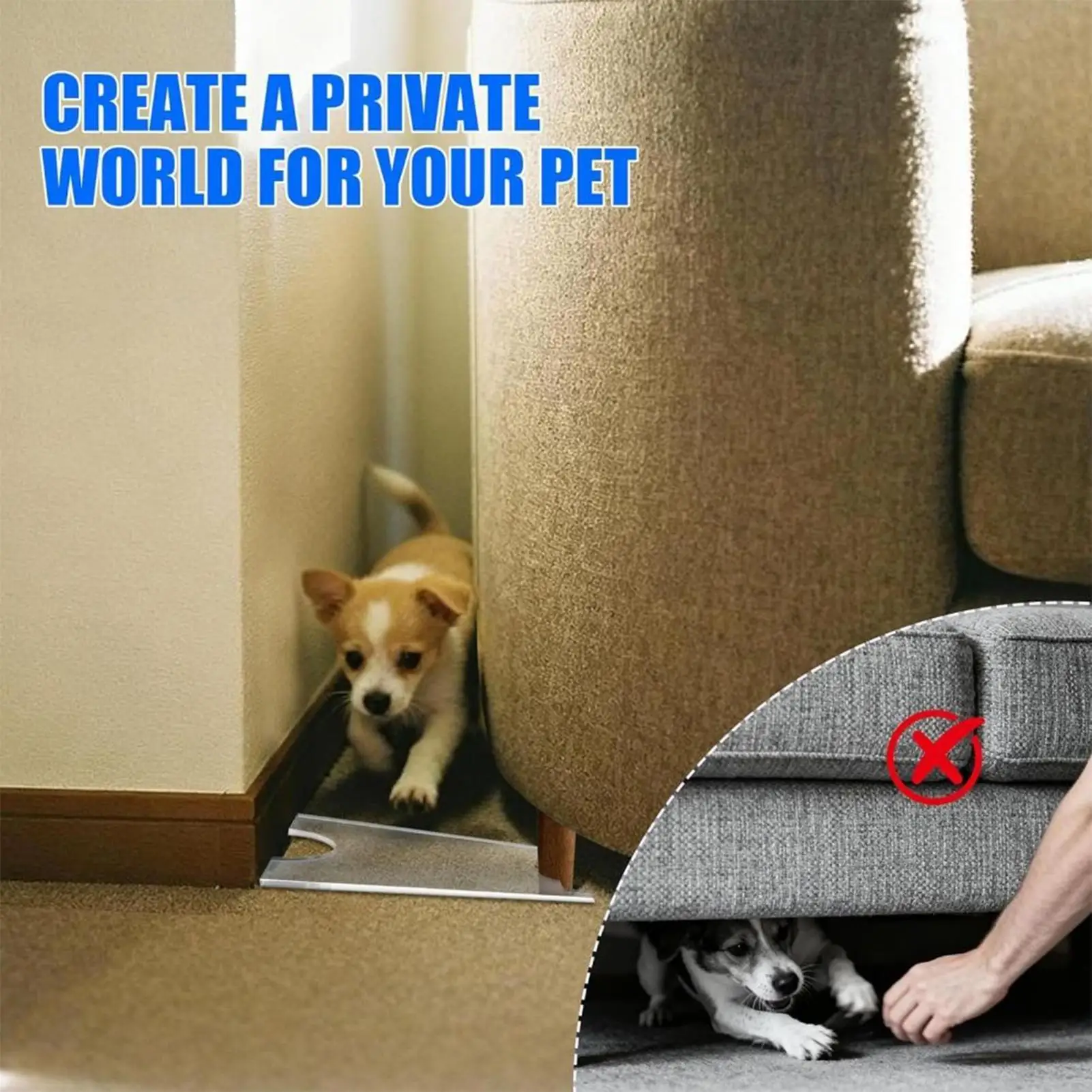 

Couch Wall Spacer Adjustable Acrylic Clear Non-slip Under Bed Blocker Furniture Protector For Safety Protection Enhanced Airflow