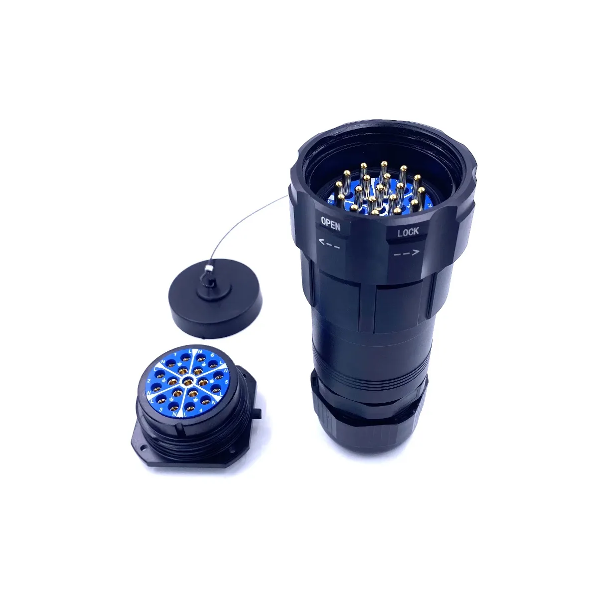 19-Pin Socapex Style Electrical Connectors Compatible with Socapex for Stage Lighting & Power Distribution