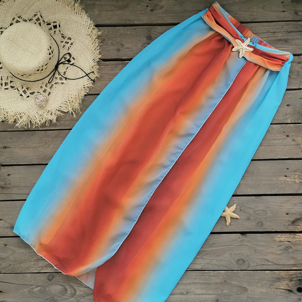 

Women's Monokini Swimsuit Hollow out Tie Dye Bikini Swimsuit Surfing Sport Suit Fixed Chest Pad Seven Sve