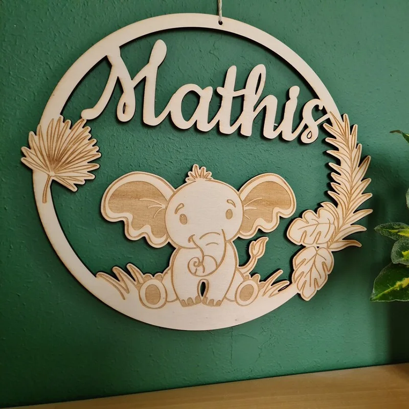 Personalized Baby child room decoration sign Baby Bedroom Wooden Sign Koala wood decor Children\'s Room Background Decoration