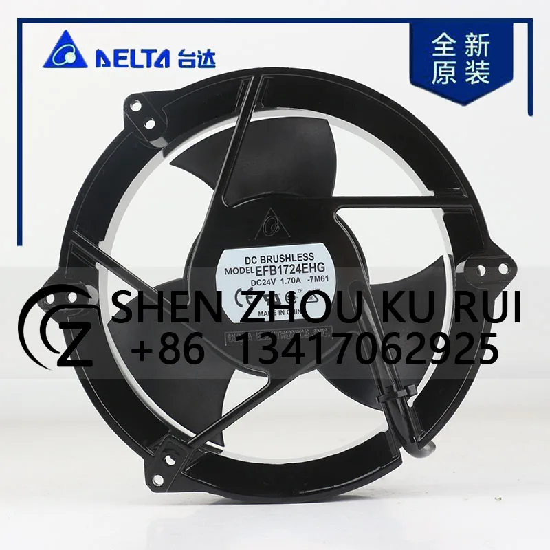 

Delta 12V 48V DC24V 1.70A AC EC 17251 172X172X51MM 17CM Round Aluminum Frame Large air Volume Cabinet EFB1724EHG-7M61 Coolingfan