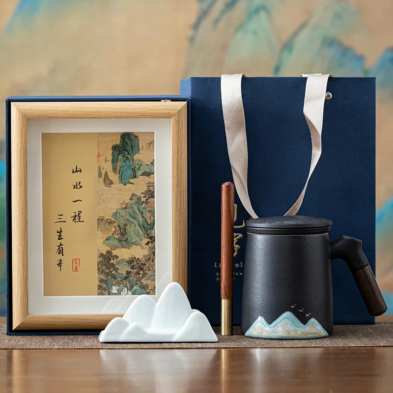 شركة Qianlijiangshan الاجتماع السنوي هدايا الأعمال مؤتمر العميل افتتاح الهدايا التذكارية للمعلمين