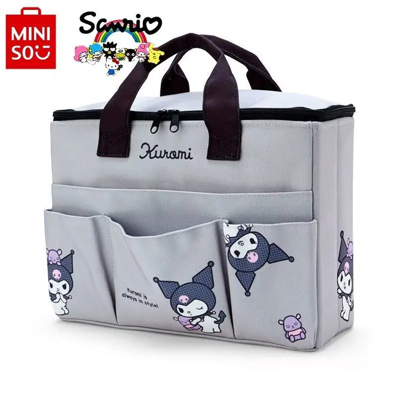 Miniso Hello Kitty Women\'s Handbag Fashionable High Quality Diaper Bag Cartoon Large Capacity Multi Functional Storage Mommy Bag