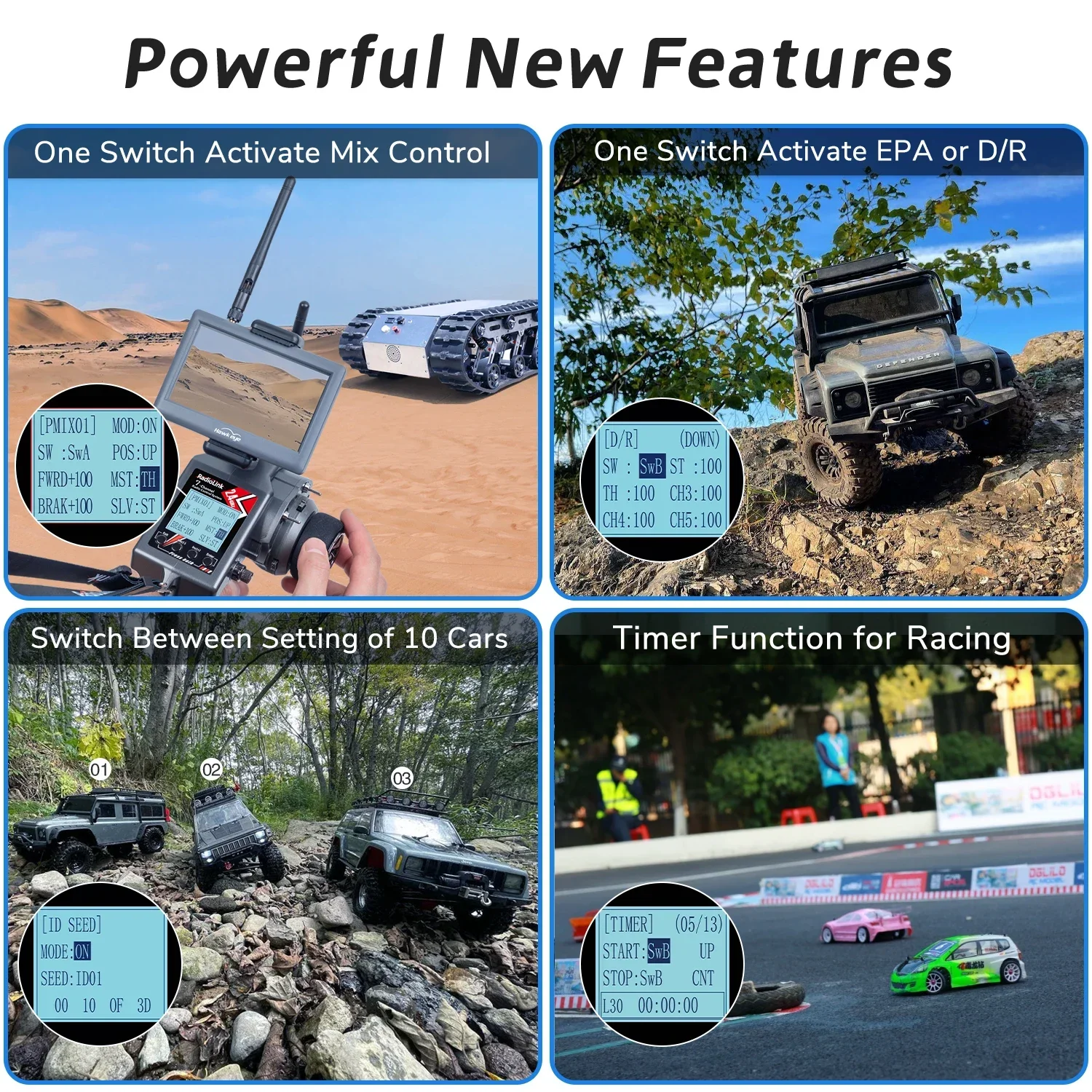 Radiolink RC6GS V3 2.4G 7 Channel Radio Transmitter R7FG Receiver Gyro Telemetry Included Remote Controller for RC Car Boat