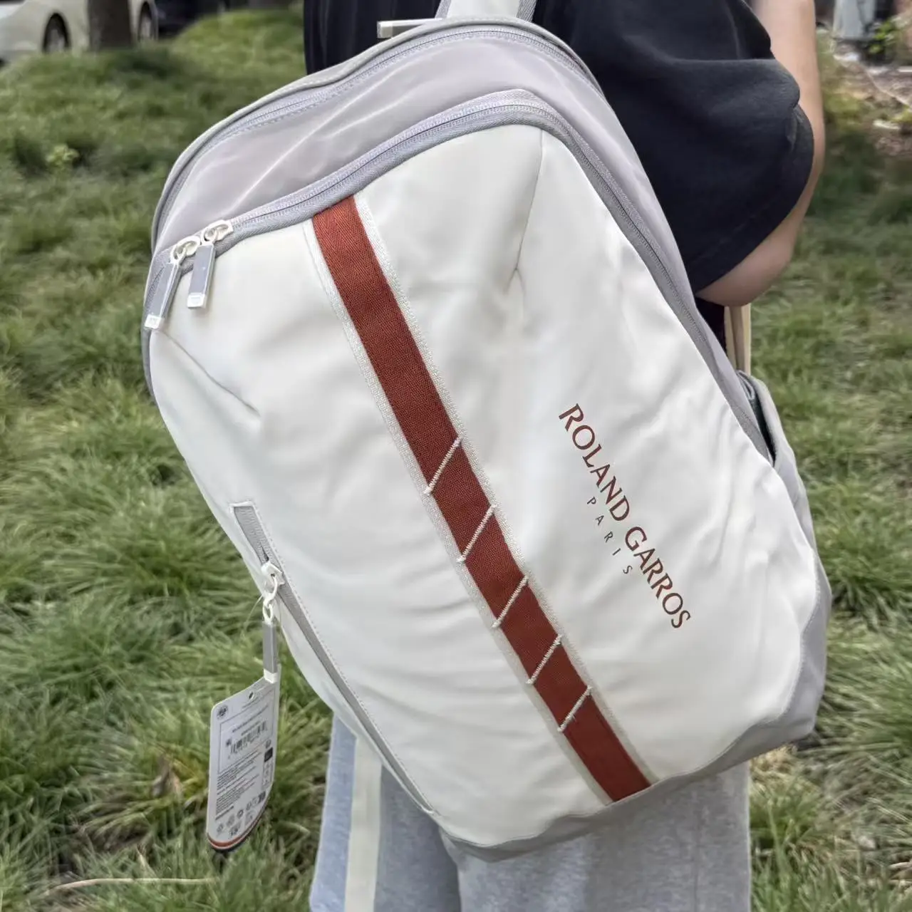 Wilson New Tennis Backpack Super Tour French Open Large Capacity Sports Tennis Racquet Bag with Separate Shoe Compartment