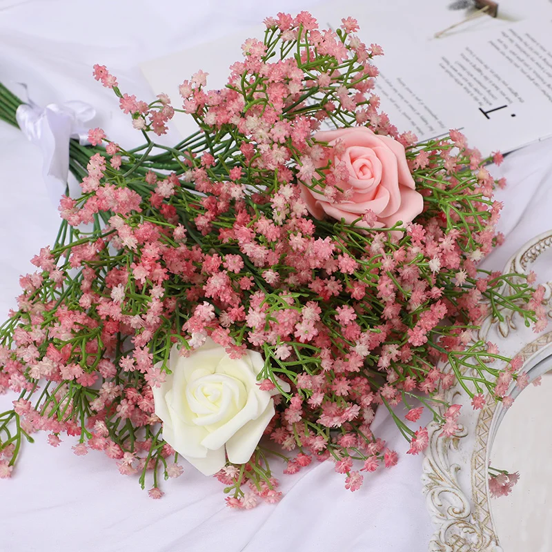 1PC Dried Baby Breath Flower Bouquet Natural Dry Flowers Gypsophila Valentines Day Wedding Decor Home Table new year Decorations