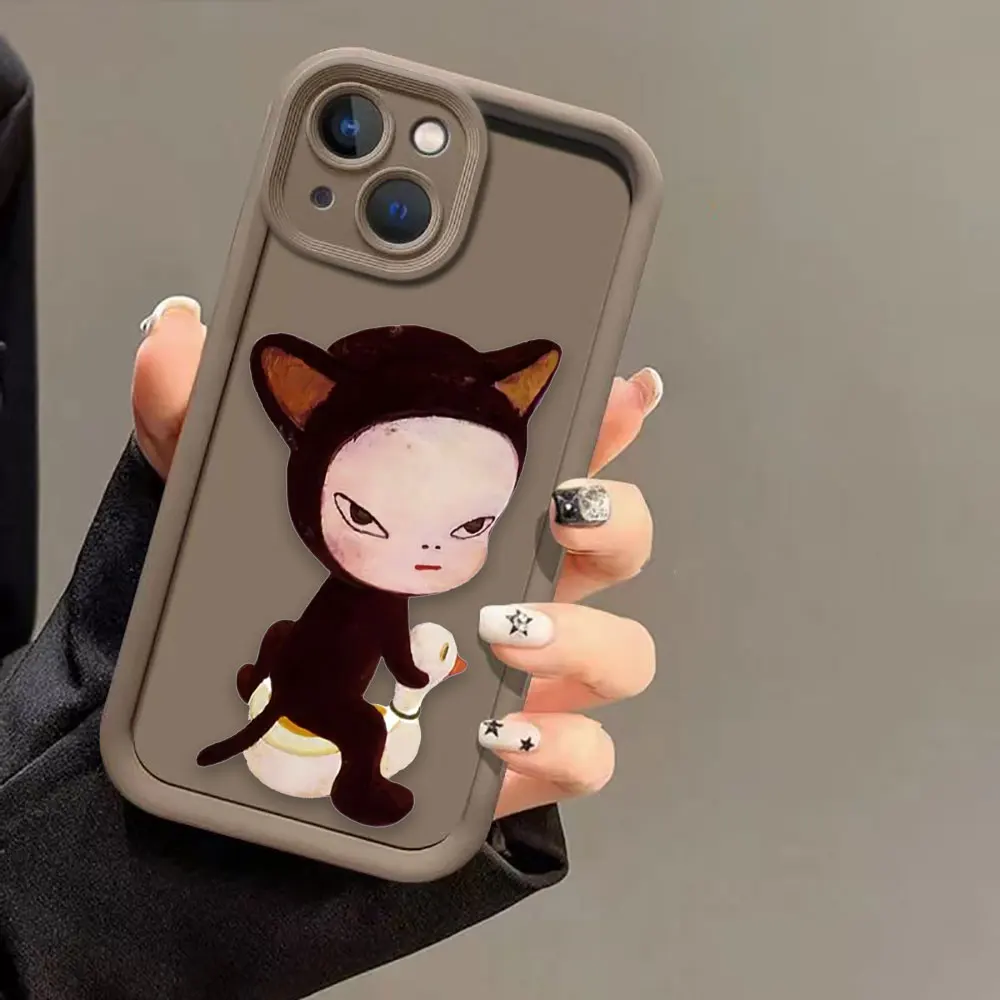 Yoshitomo N-Nara I-Illustration Phone Case For Samsung M23 M51 M54 NOTE 20 A07 A50 A70 A03S A04 A04E A05 A05S A06 A10 A12 Cover