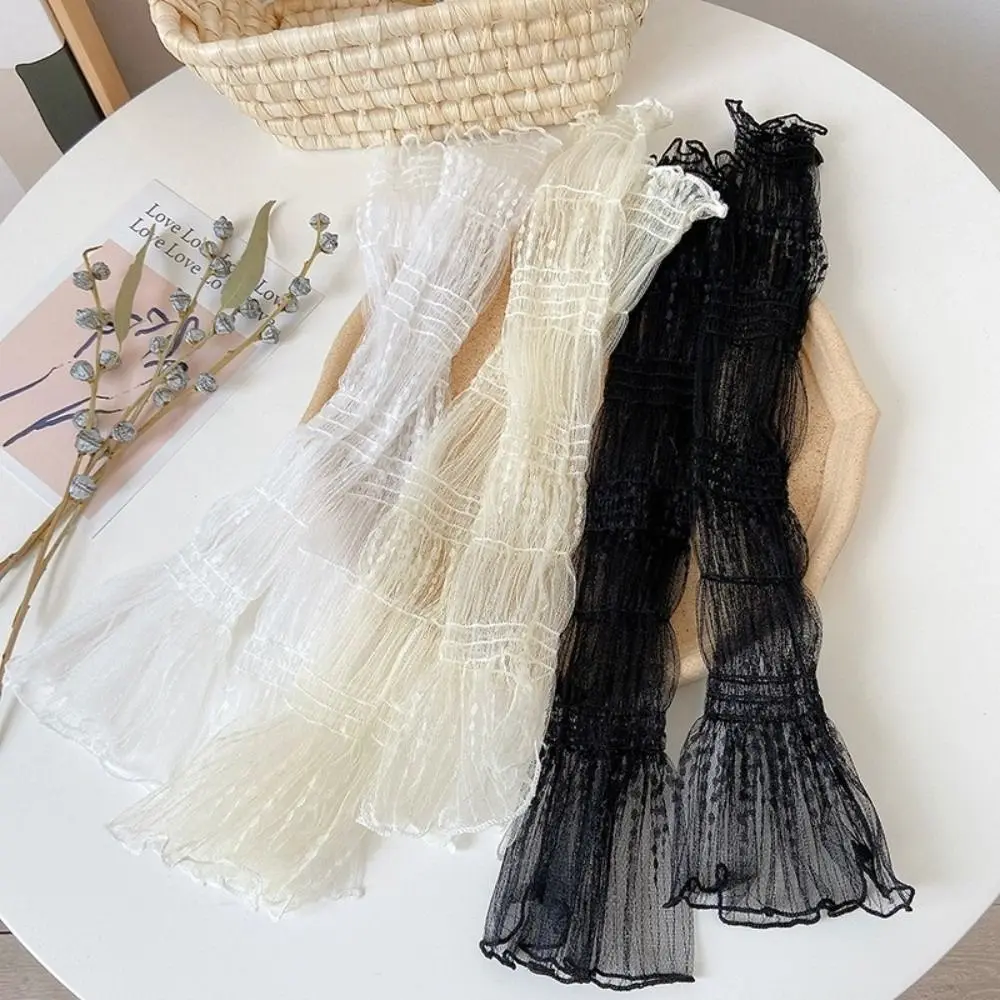 

Fashion Polka Dot Lace Lace Arm Sleeves Fingerless Breathable Arm Cover Sun Protection Fingerless Long Gloves Women