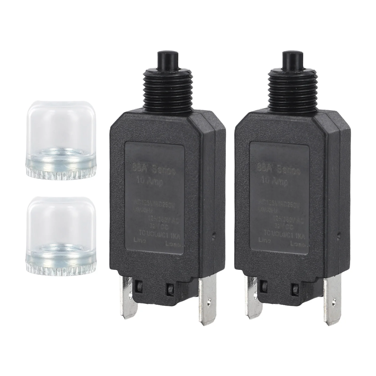 2pcs 88A Circuit Breaker Thermal Protection Switch Overload Protector Switches Short Circuit Protection For Motor