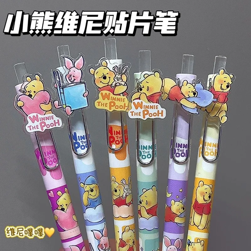 Winnie The Pooh Cartoon Ins Quick-drying 0.5mm Gel Pen for Male and Female Students To Write High-looking Exam Ballpoint Pen