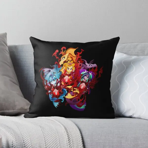 

The Dazzlings Printing Throw Pillow Cover Bed Wedding Anime Fashion Waist Bedroom Sofa Cushion Pillows not include One Side