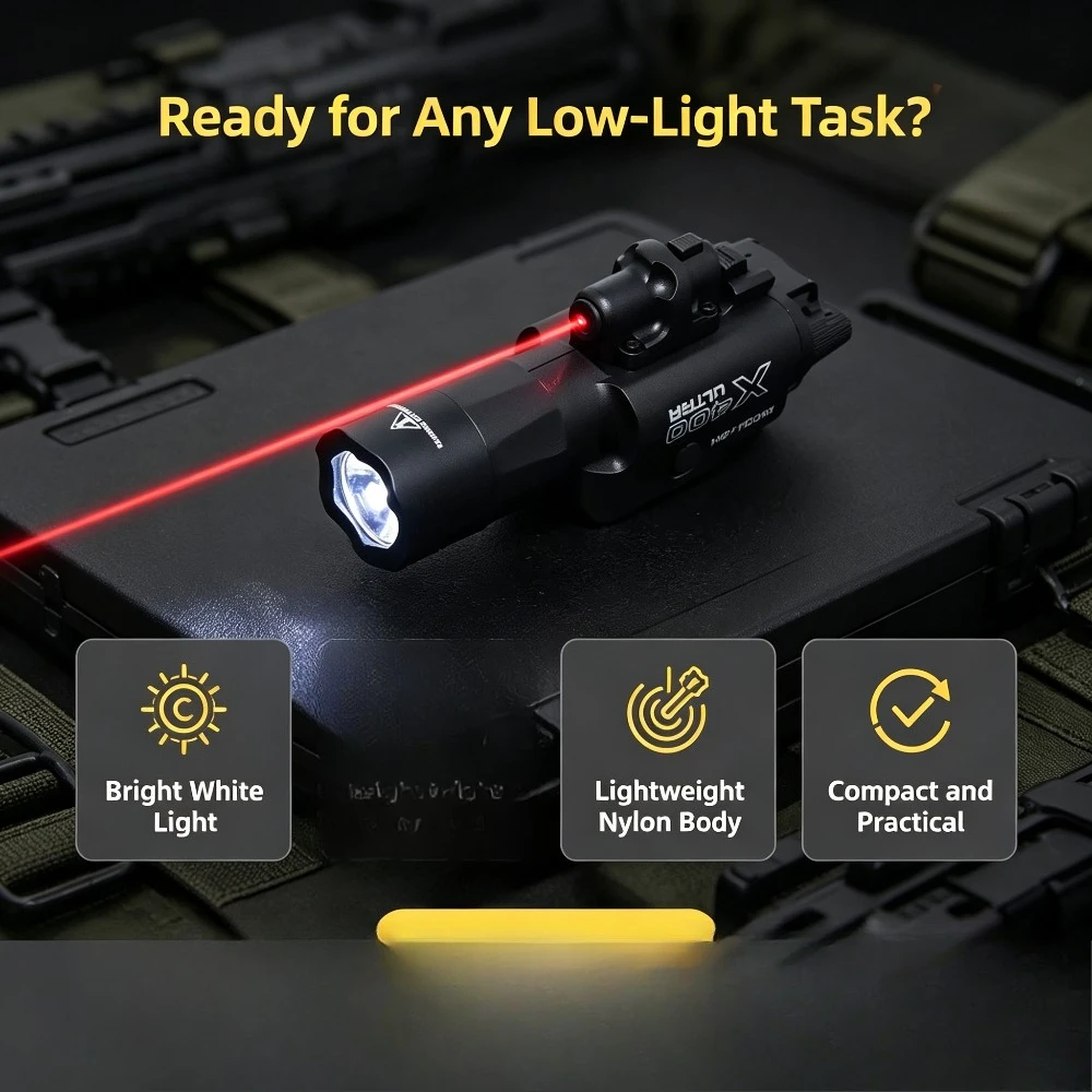 X300 Ultra Dual Switch Hobby Model Position & Light Unit High Strength Nylon Shell Universal 21mm Rail Accessory