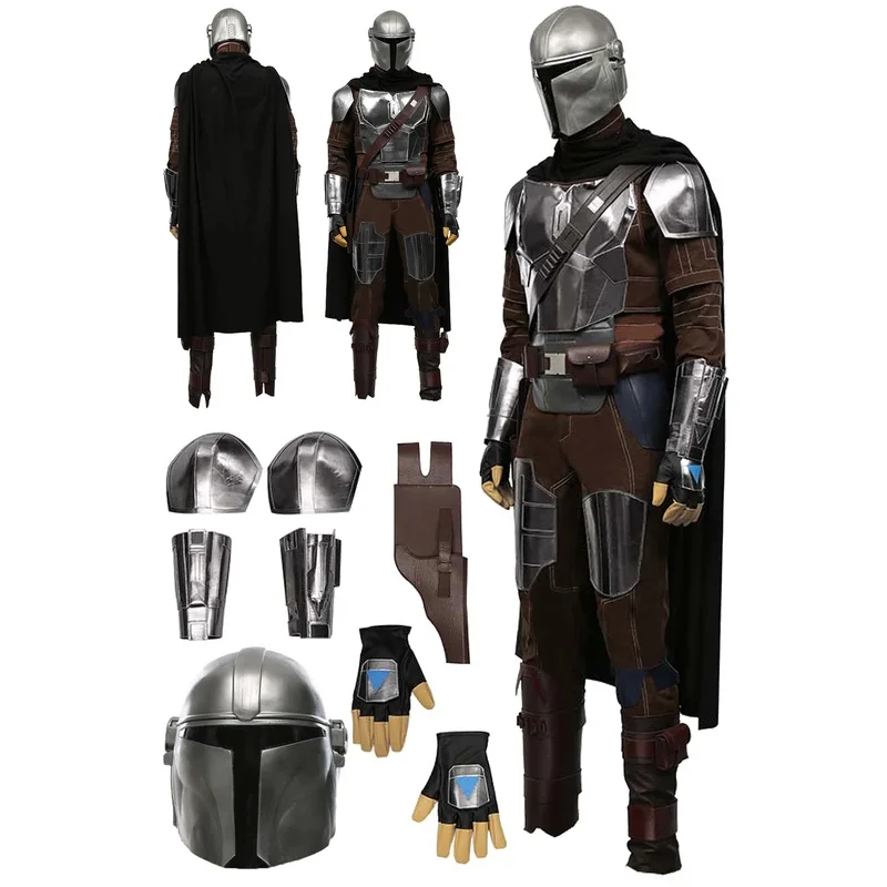 

Din Djarin Cosplay Battle Armor Mask Movie Bounty Hunter 2 Costume Set Halloween Carnival Suit For Disguise Male Men Adult