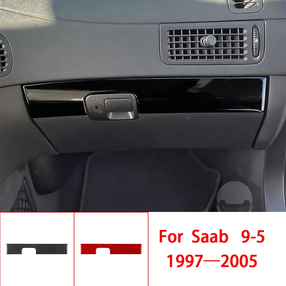 

Suitable for Saab 9-5 1997—2005 Car Interior Accessories Copilot Dashboard Storage Box Panel Carbon Fiber Cover Trim Sticker