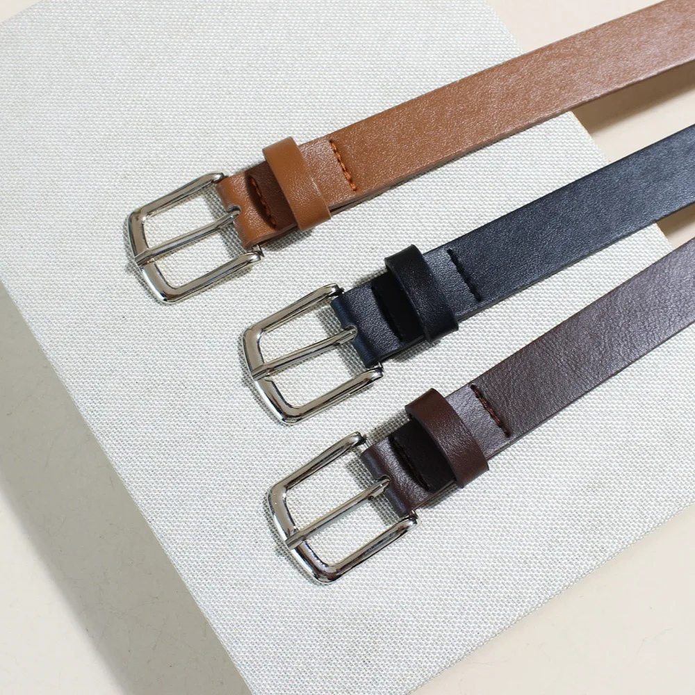 

Korean Version of The New 2.3 Wide Belt Women's Fashion Silver Buckle Ins Wind Belt Four Seasons