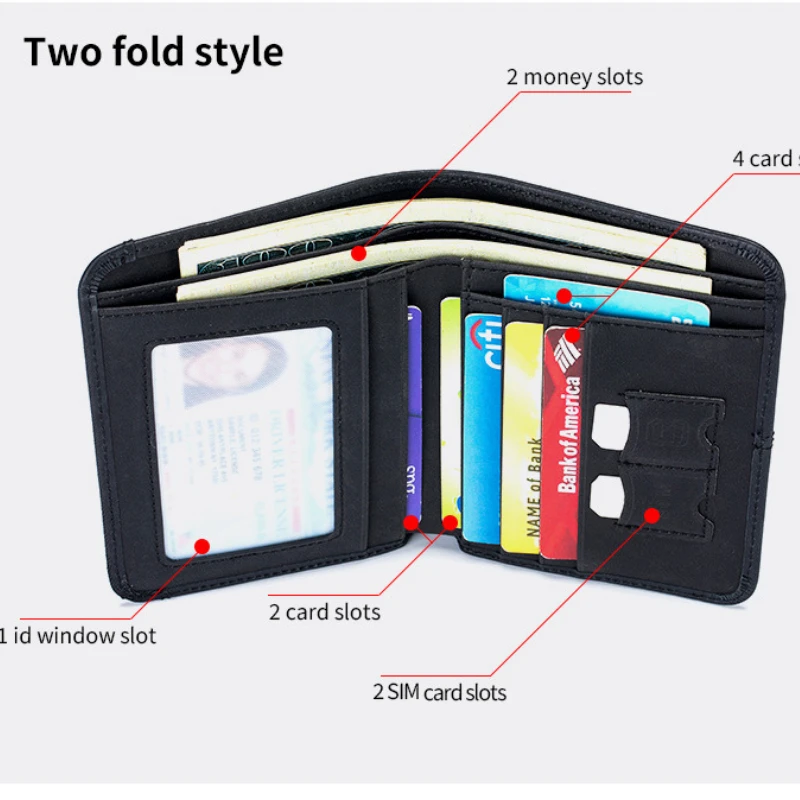 Genuine Leather RFID Retro Short Wallet Large Capacity Vertical Portable Card Holder Pouch Purse Bag Cowhide Men's Money Clutch.