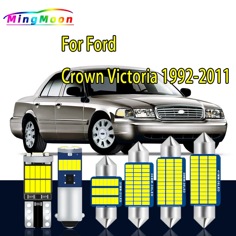 For Ford Crown Victoria 1992-2007 2008 2009 2010 2011 Vehicle LED Interior Dome Map Light Kit Car Led Bulbs Canbus No Error