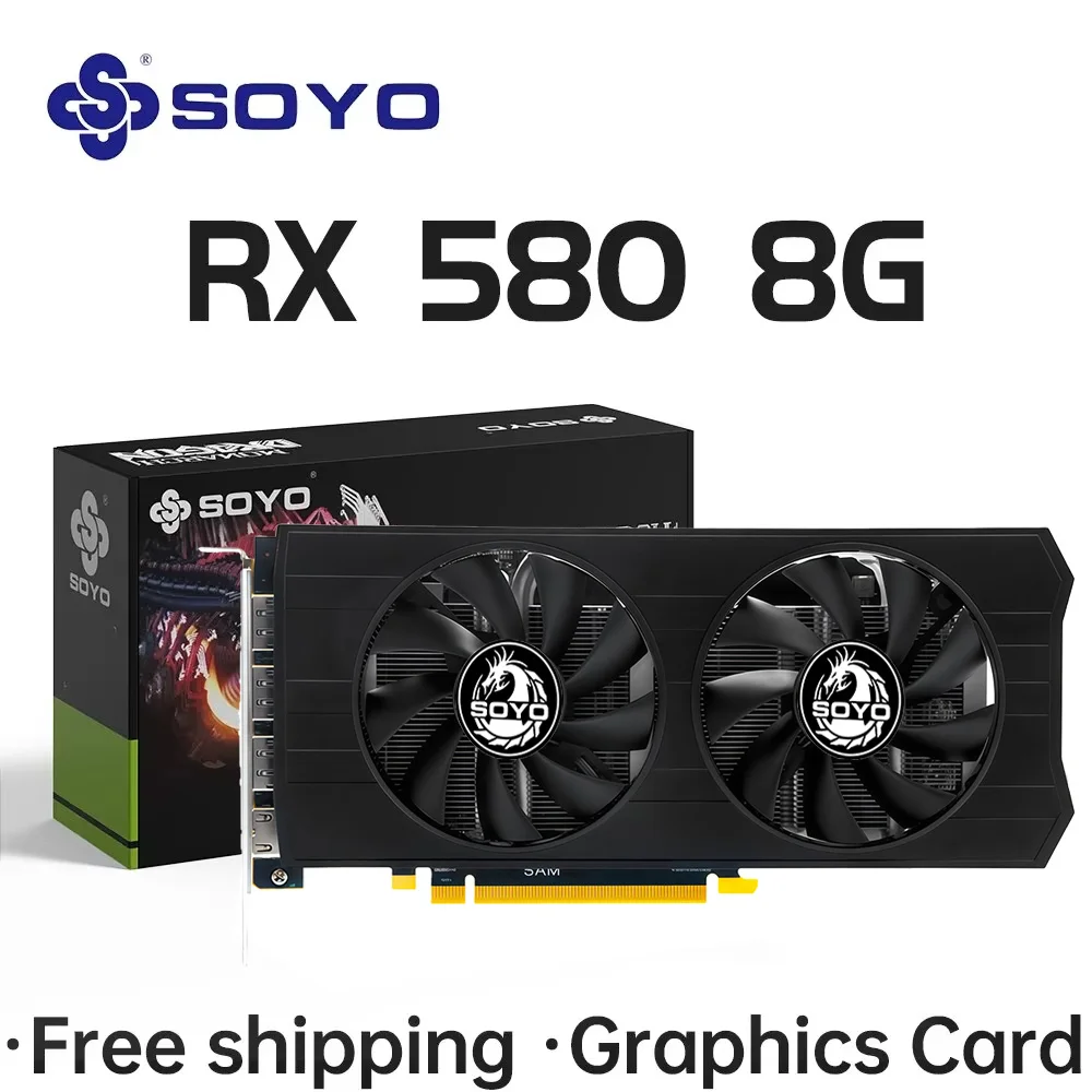 SOYO RX580 8GB 新品未使用 With Box Gaming GPU Amazon.com: SOYO AMD Radeon RX580 Gaming Graphic Card with 8GB 256