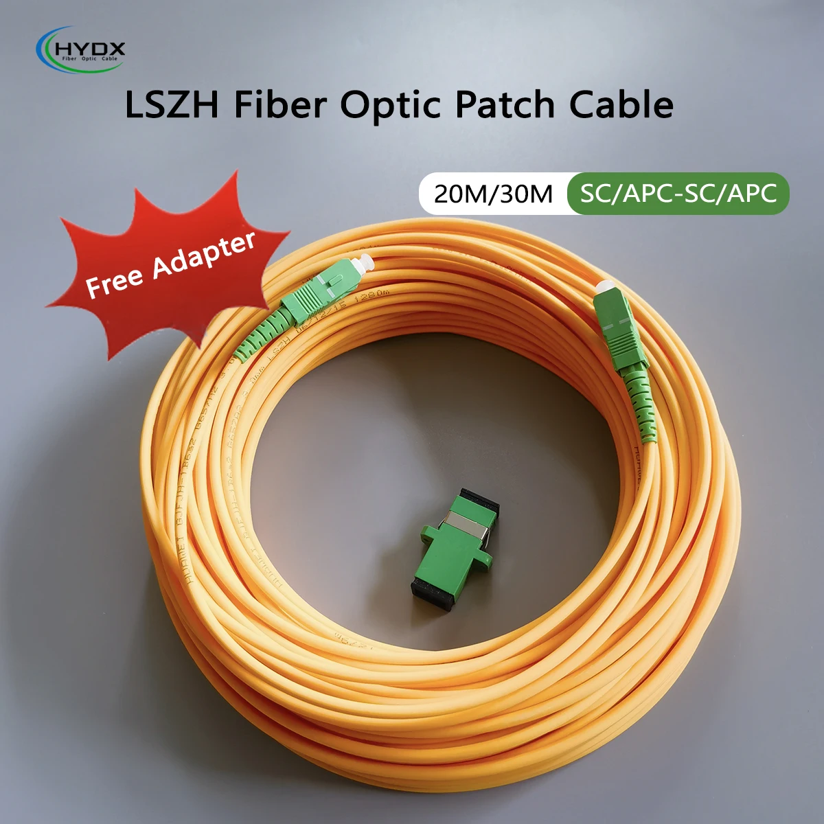 

Fiber Optic Patch Cable SC/APC-SC/PAC LSZH G657A2 Indoor Extension Cable Simplex Convert Patch Cord Bend Insensitive 20M/30M