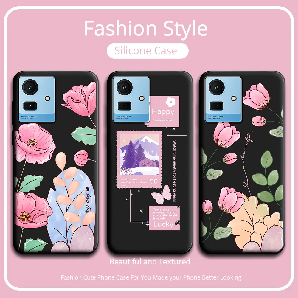 For Cubot Note 50 Case Cute Panda Flower Soft Silicone Couple Phone Case For Cubot Note 50 Protect Shockproof Cartoon Cover