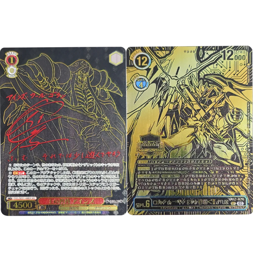 

Коллекционная карта аниме Overlord Weiss Schwarz Aura Bella Fiora High Tier Undead Ainz, текстурированная вогнеупорная цветная флэш-карта, подарки