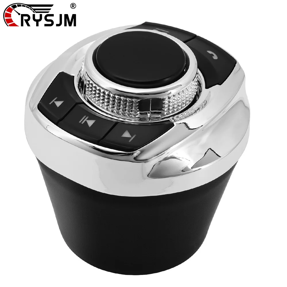 Controle remoto universal em formato de copo para volante, luz led para carro, botões de controle de 8 teclas para player de navegação multimídia android