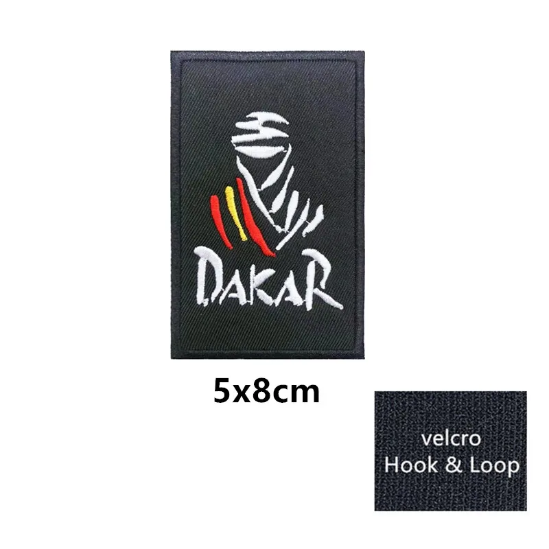 5cm X 8cm Classic Dakar Spain Patch Logo Badge Car Sticker Decal Decor Vinyl Helmet Car Motorbike Bike Skate Board