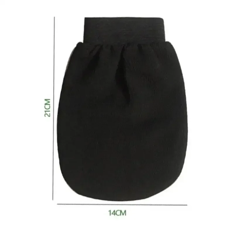 Luvas De Banho Esfoliantes Pretas, Esfoliante Corporal, Removedor De Pele Morta, Escova De Chuveiro, Massagem Facial, Toalha De Limpeza Profunda,