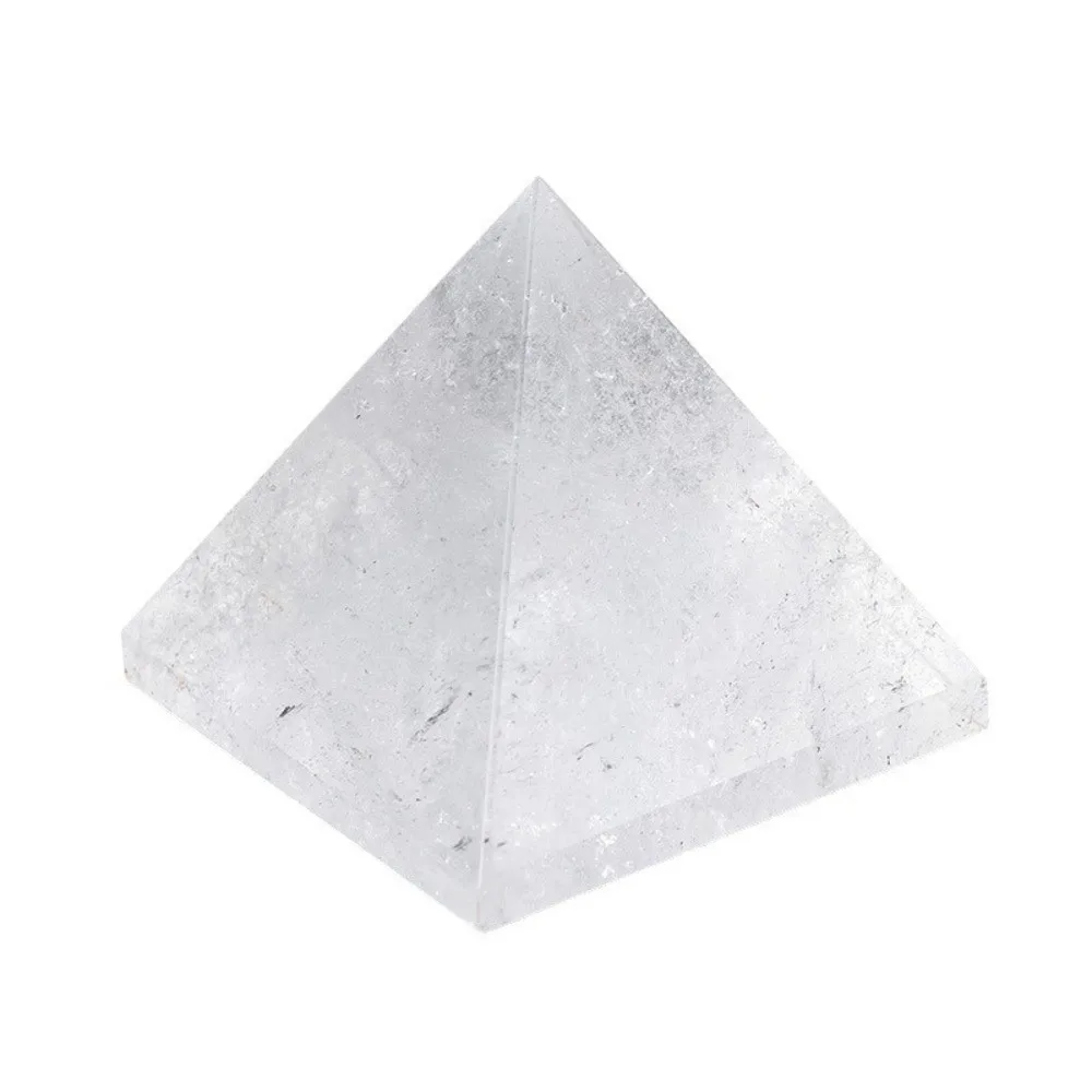 3x3cm Crystal Pyramid White Positive Energy Quartz Pyramid Decor Chakra Reiki Stone Figurine Energy Pyramid Energy Generator
