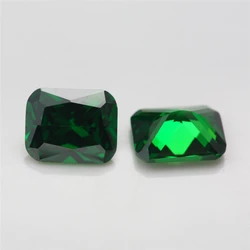 Size 4x6~10x12mm 5A Octangle Cut CZ Stone Green Sea Blue Tanzanite Color Cubic Zirconia Loose Synthetic Gems For Jewelry