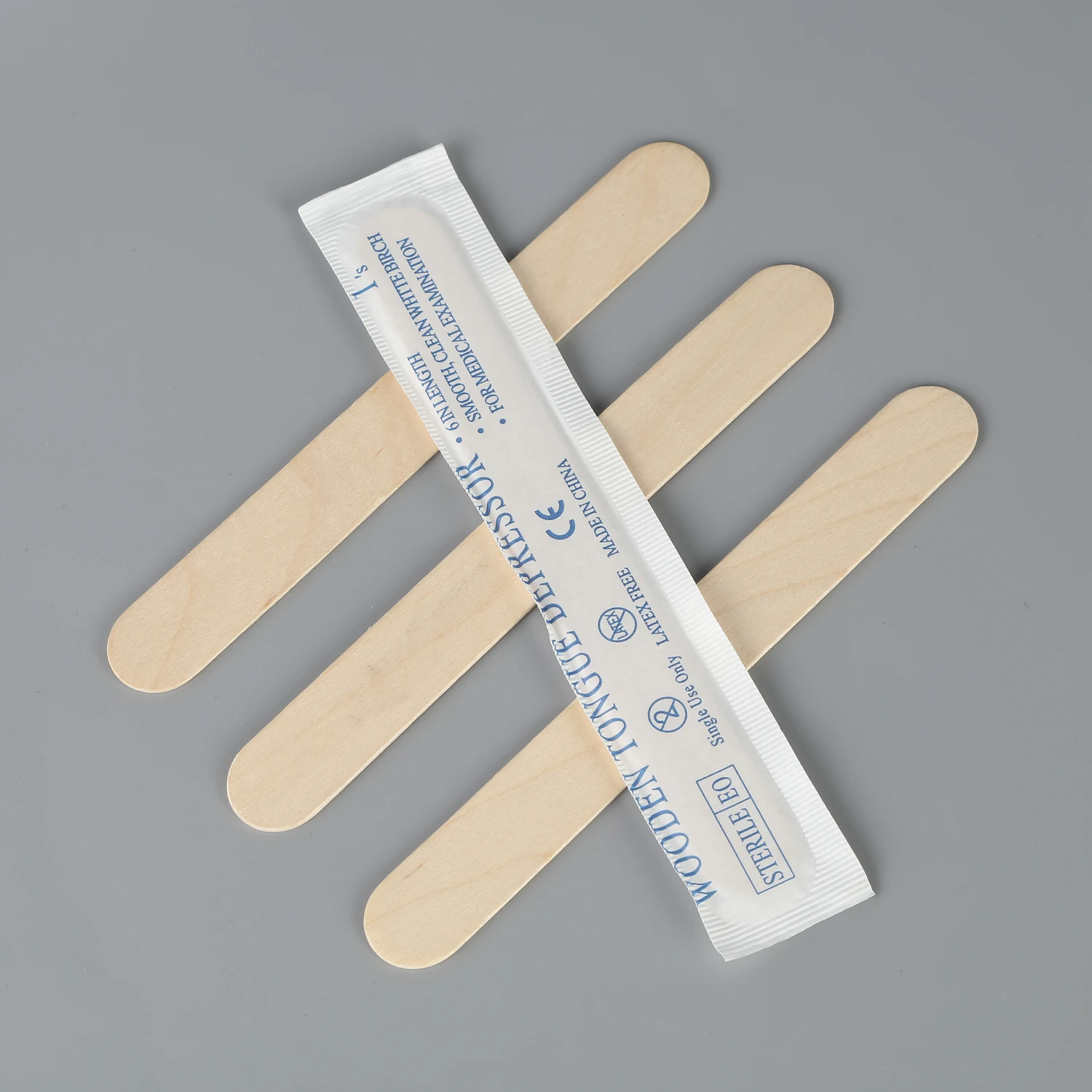 10/30/50/100PCS Disposable Tongue Depressor Wooden Tattoo Waxing Stick Individual Paper Pack Hair Removal Sticks Tattoo Supplies