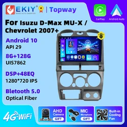 EKIY Radio samochodowe Android 10 dla Isuzu D-Max DMAX dla Chevrolet Colorado 2007 2008 2010 bez odtwarzacza DVD nawigacji 2011 GPS