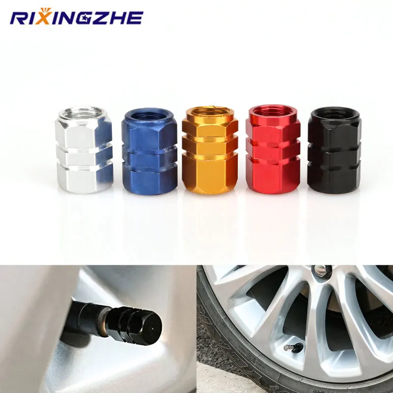 

4/8PCS Car Wheel Tire Valve Caps Aluminum Alloy Tyre Rim Stem Covers For Auto Motorcycle Truck Bike Accessories