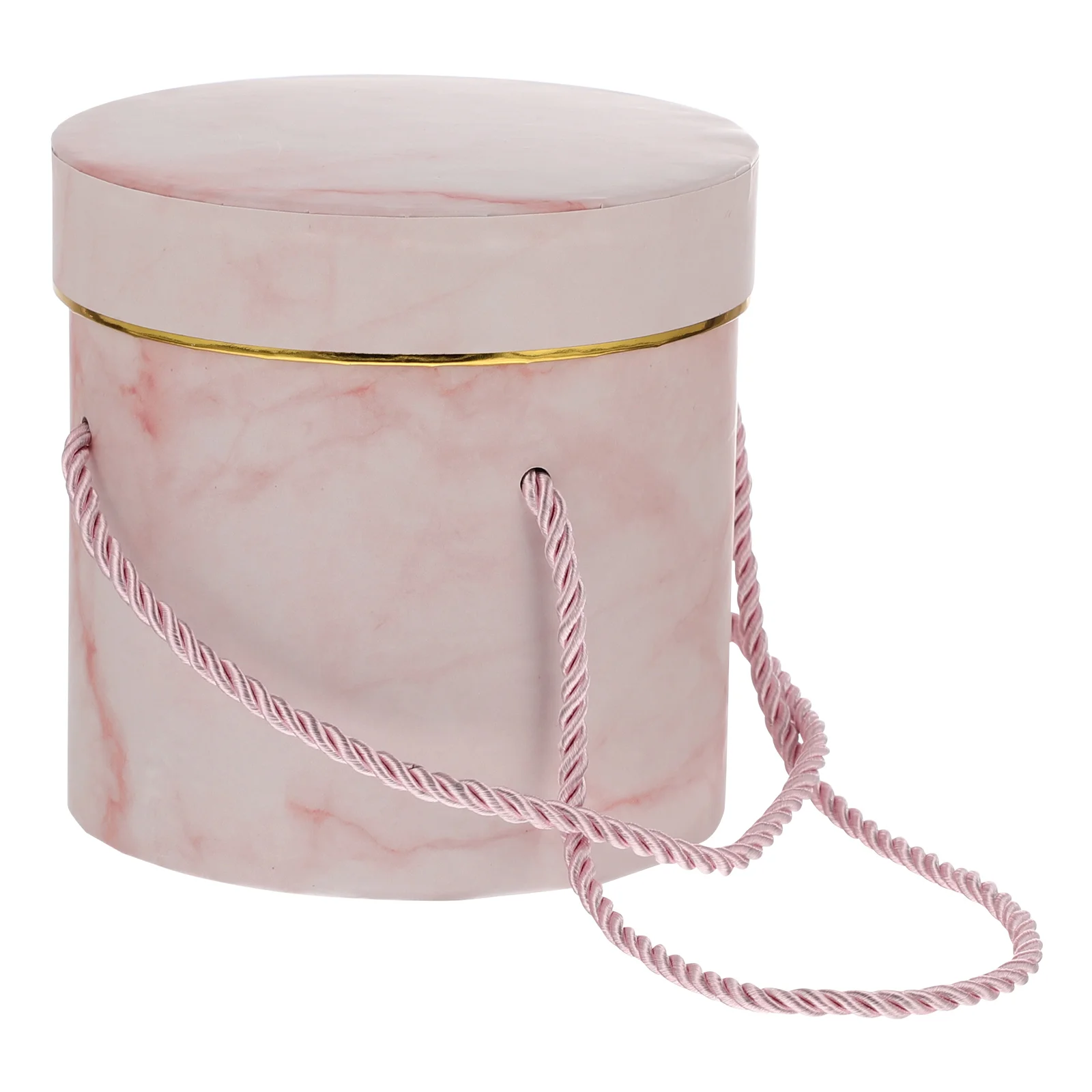 Round Gift Box Pink Gifts Flower Packing Bucket Storage Case Florist Hat Boxes Paper