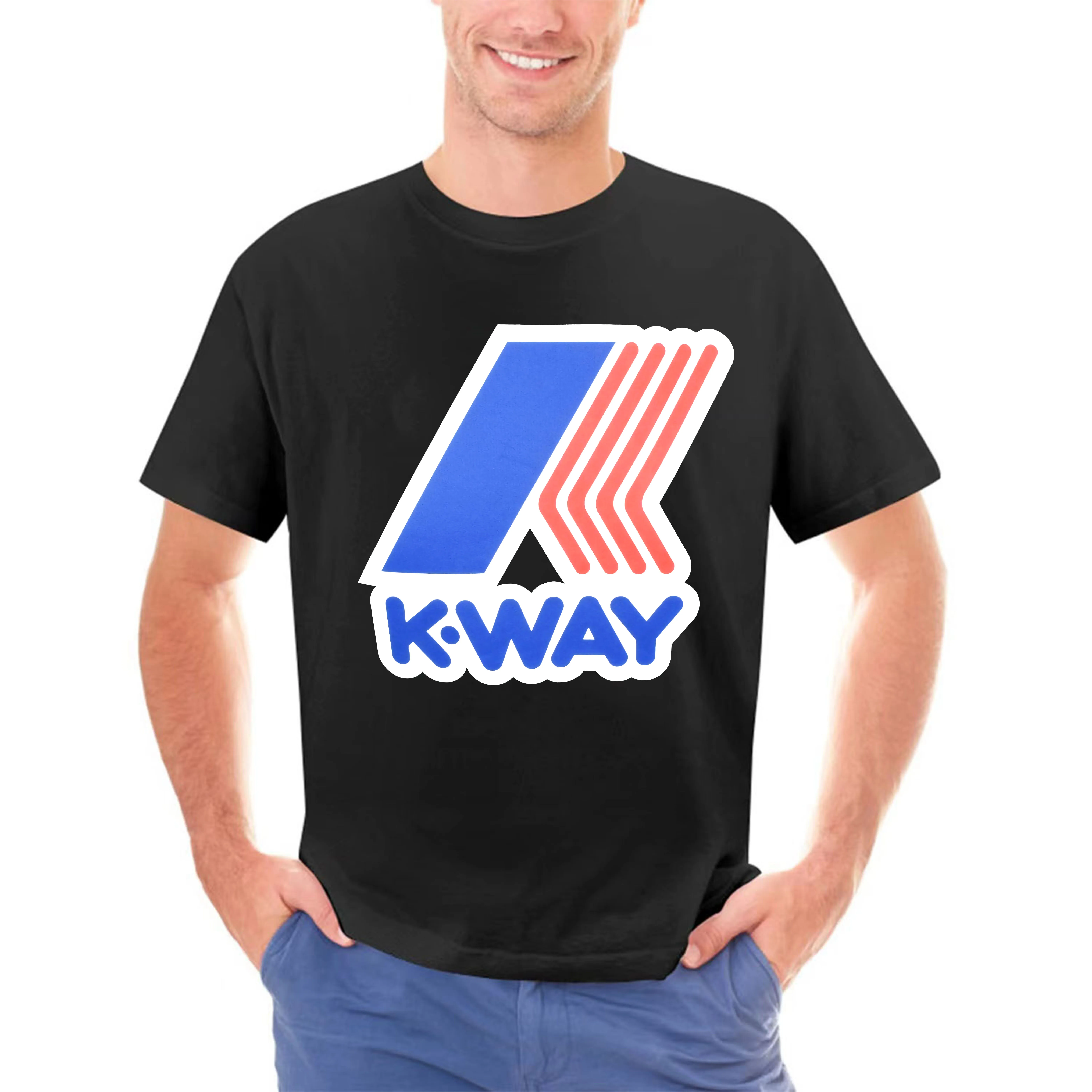 K-Way MenS Slim Fit Pete Macro Logo T-Shirt Cool Gift Personality Tee Shirt