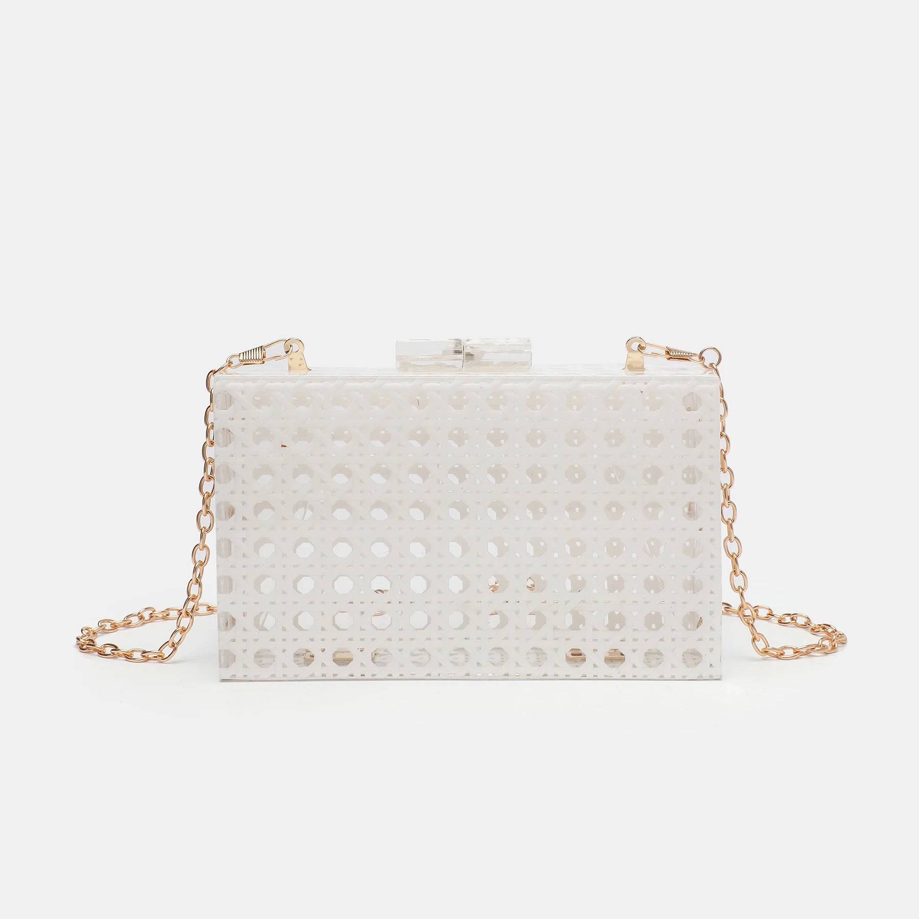 

Свадебная мода 2025 года, новая вечерняя сумка из акрилового ротанга, ручная сумка через плечо, женские сумки, дизайнерская сумка