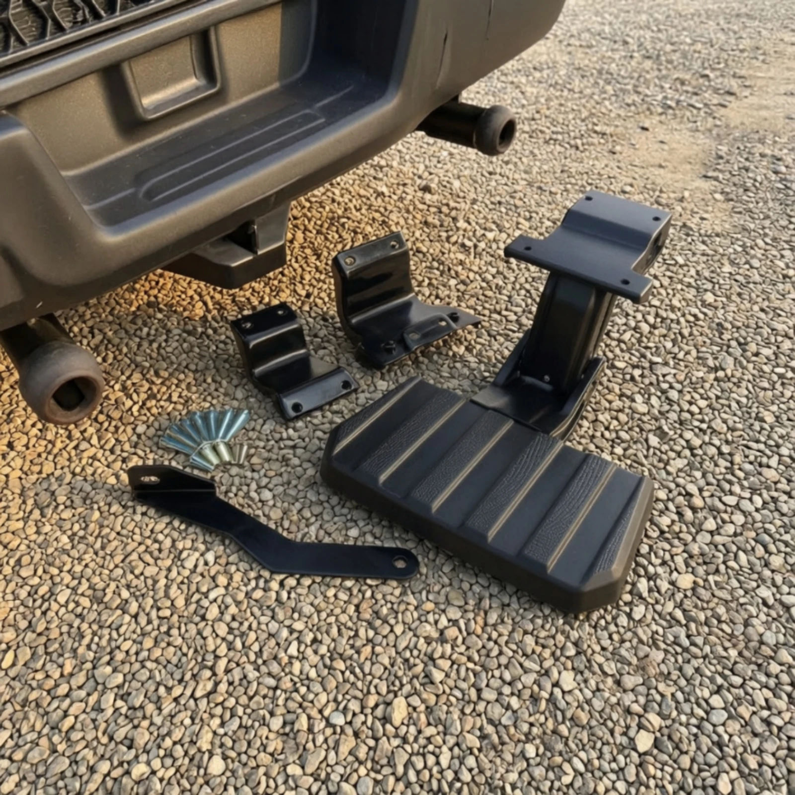 Retractable Tailgate Step Aluminum Retractable Bumper Step Tailgate Bedstep Non-Slip Easy to Install