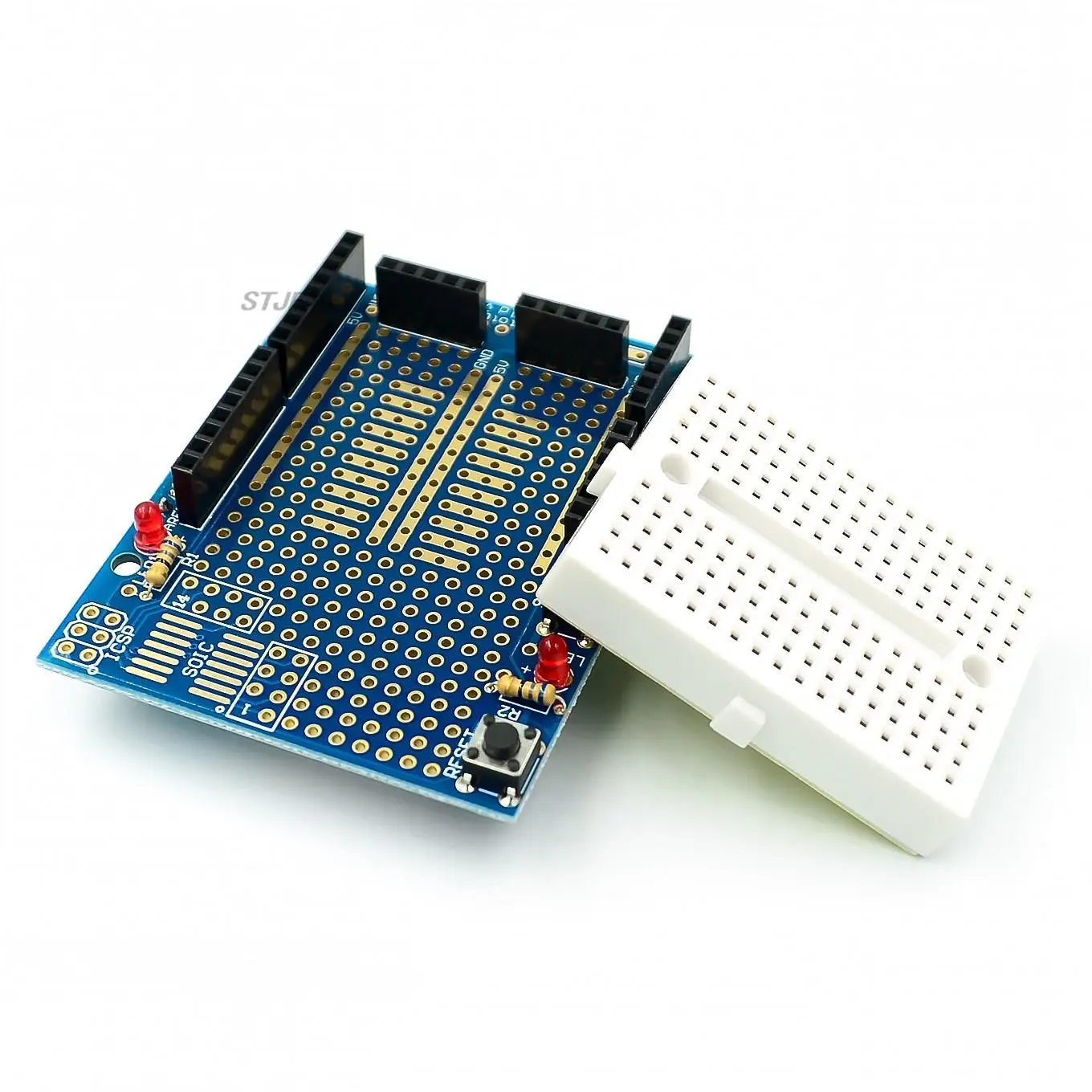 UNO Proto Shield prototype expansion board with SYB-170 mini breadboard based  UNO ProtoShield