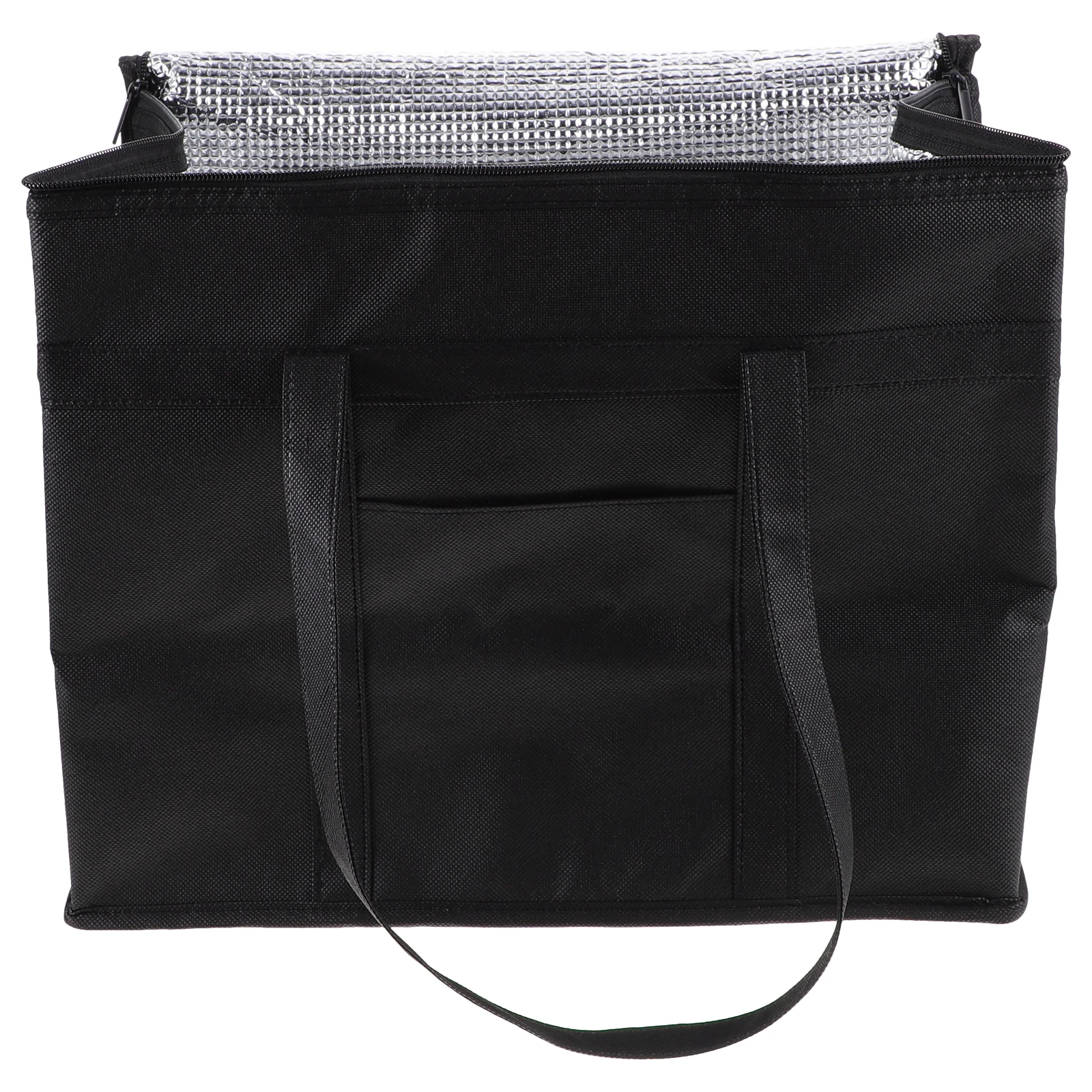 

Portable Insulated Shopping Bag Aluminum Foil Grocery Collapsible Storage Large Capacity Thermal Food H held Front Pocket
